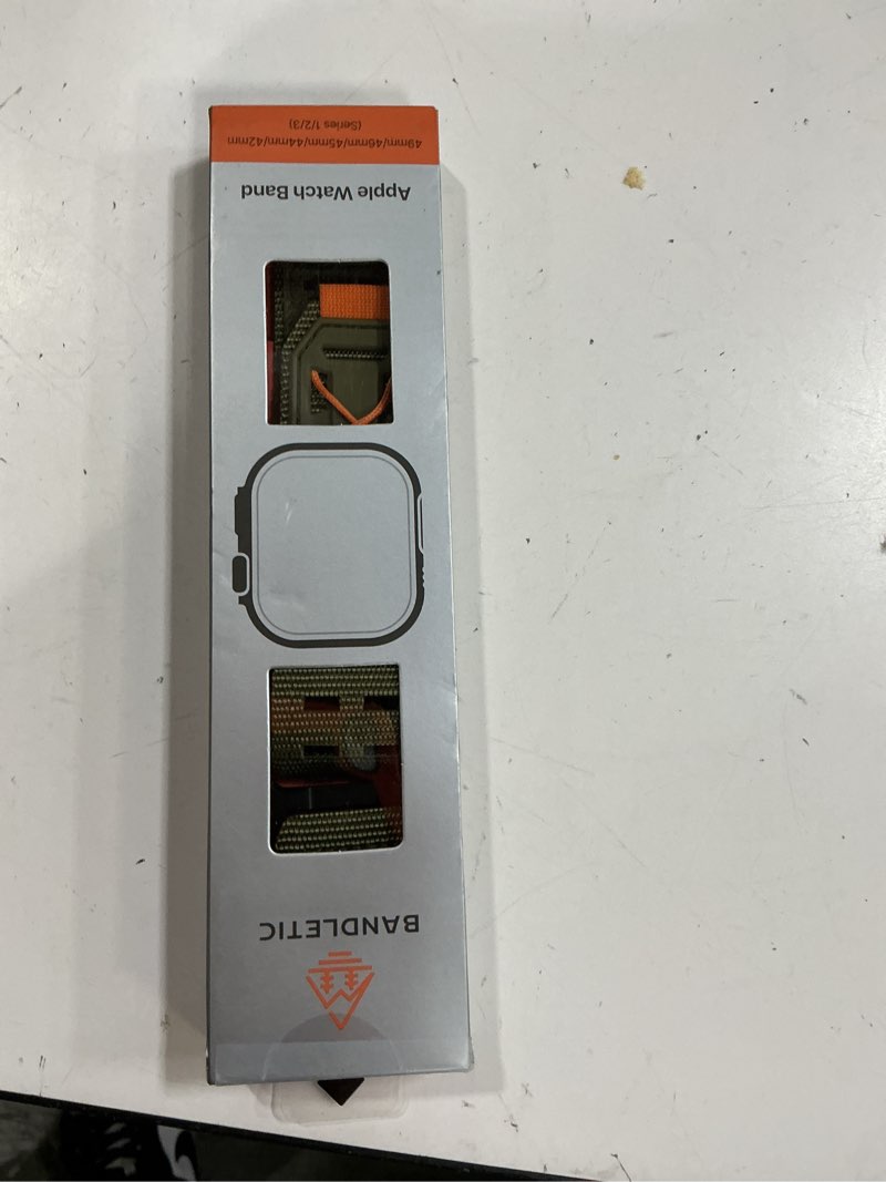 Condition photo showing New/Like New for bandletic compatible with apple watch ultra 2 band for men, wide tactical military nylon rugged sport solo loop for iwatch 49mm(ultra 3/2/1),46mm(11/10),45mm(9/8/7),44mm(se3/se2/se/6/5/4),42mm(3/2/1) army green 49mm/46mm/45mm/44mm/42mm(3/2/1) l