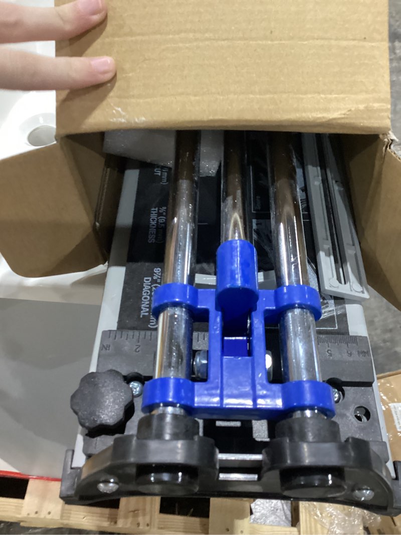 Condition photo showing As Is for barwalt 14-in ceramic tile cutter kit