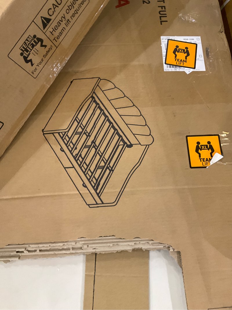 Condition photo showing Good Condition for Merax Full Size Modern Upholstered Sofa Day Bed with Shall Shaped Backrest & Storage Drawers, Mutifunction Platform Bed with Wood Slat Support,Velvet Storage Bed Frame with Headboard/Twin, White Full White/Drawers