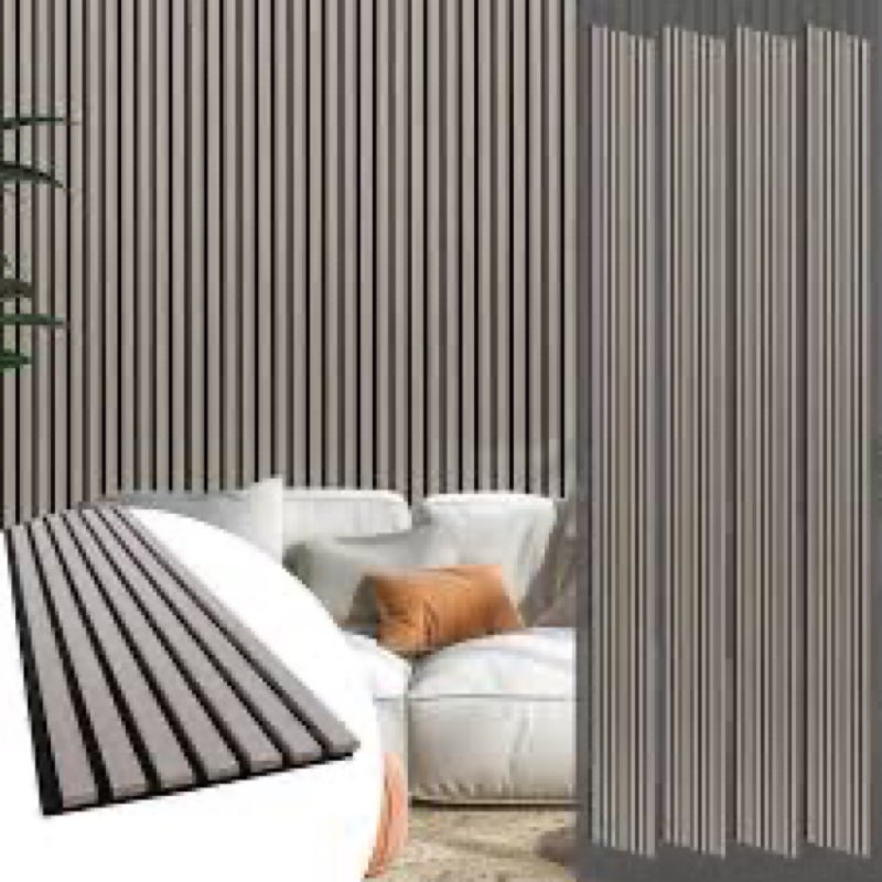 Yuzzy Wood Panels for Wall and Ceiling - 108 x 11 Inch Wood Slat Acoustic Panels 4 PCS - Modern Soun