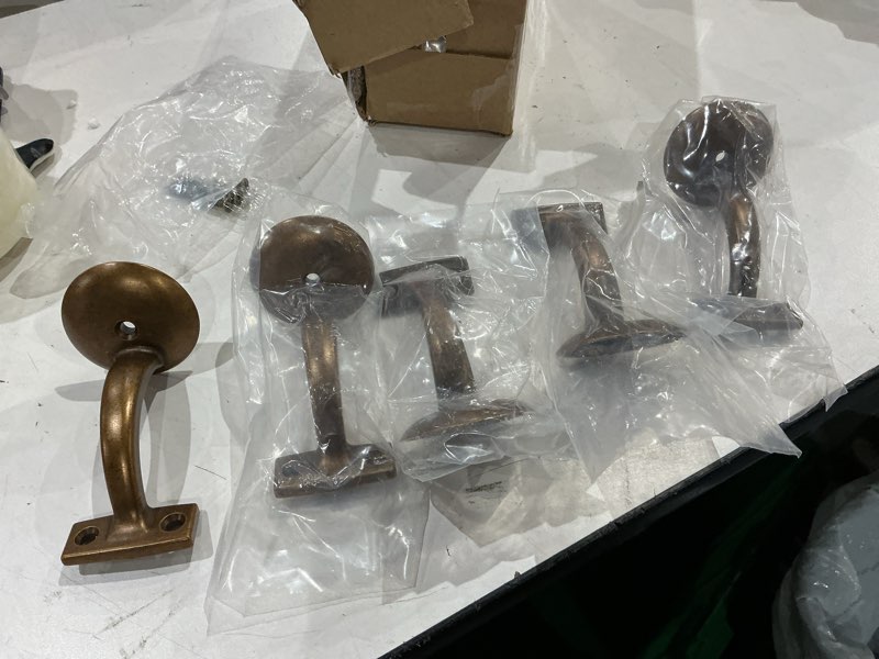 Condition photo showing Good Condition for hillman hardware essentials 852883 ornamental handrail brackets antique brass