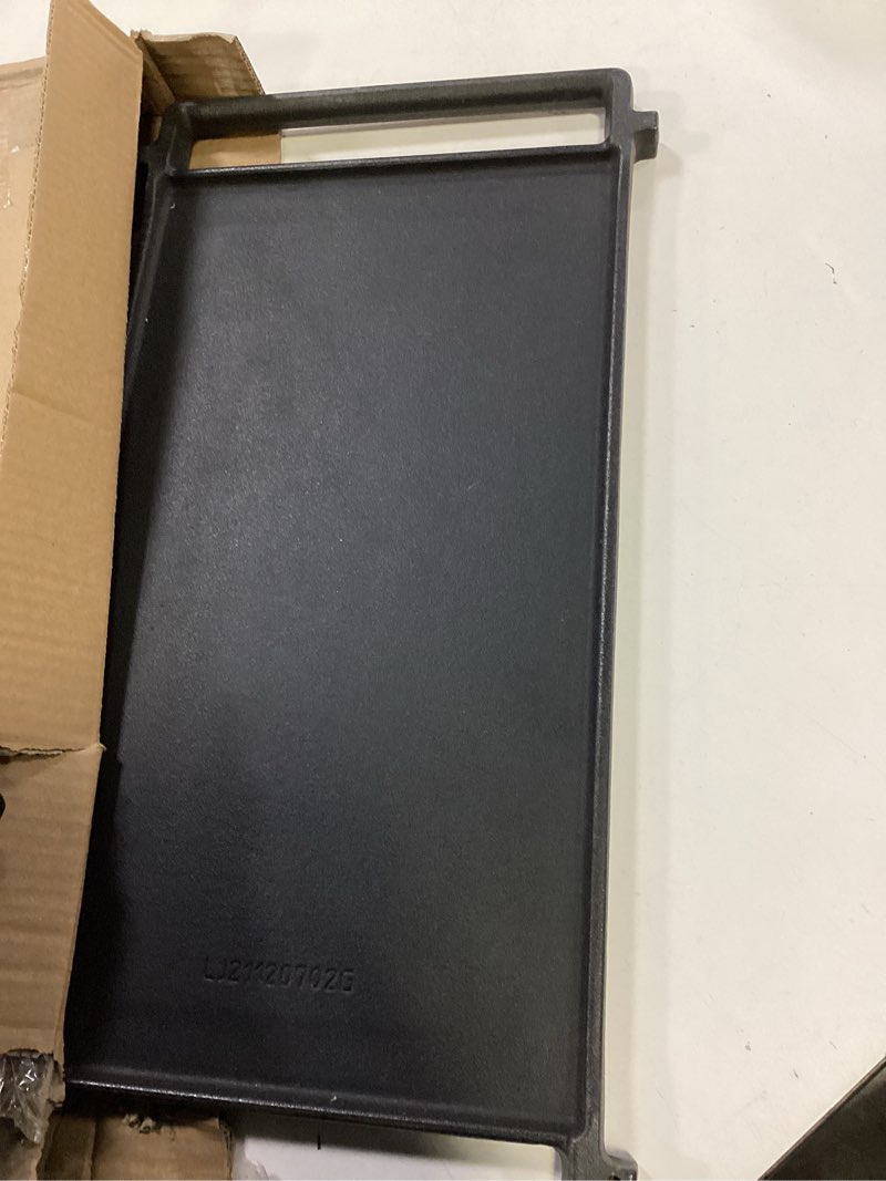 Condition photo showing Good Condition for Upgraded WB31X24998 Reversible Griddle Replacement for GE Stove Parts Cast Iron Griddle Plate WB31X24738 JXGRILL1 GE Gas Range Cooktop Parts Genuine Stove Top Burner Griddle Center Flat Top Pan