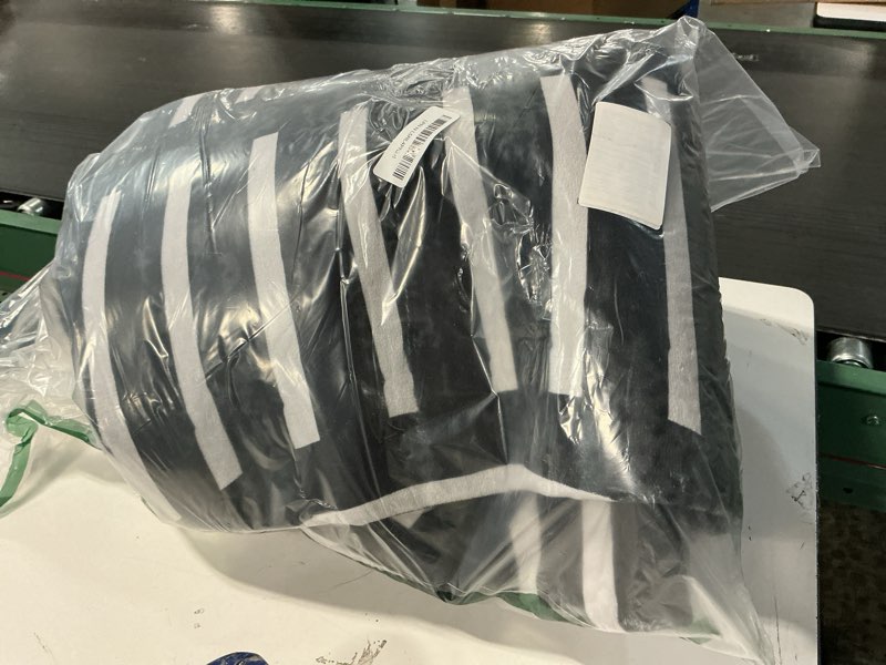 Condition photo showing Good Condition for Black Washable Rug 6x9 for Bedroom, Soft Abstract Rainbow Carpet for Living Room, Modern Area Rugs, Non-Slip Stain Resistance Rug for Kid Nursery Playroom Home Office Dining Room Black 6' x 9' (Rectangular)