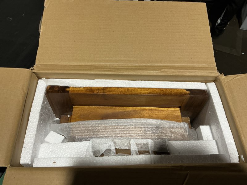 Condition photo showing New/Like New for Teak Shower Bench, 20" Solid Wood Shower Stool Waterproof Shower Seat with Storage Shelf for Bathroom, Indoor & Outdoor Use Rectangular