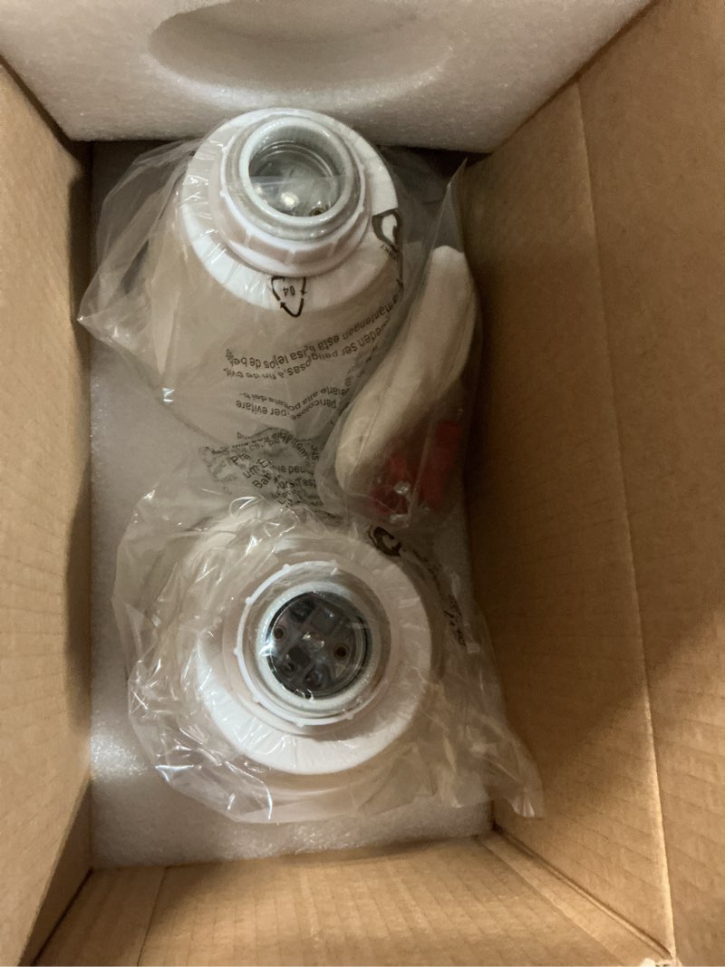 Condition photo showing Good Condition for wall sconce set of 2, wall sconce lighting fixture with metal shade, rotary switch, indoor decor wall mount swing arm lamp for bedroom,hallway,living room,reading, white 2pcs-01-white-rotaryswitch