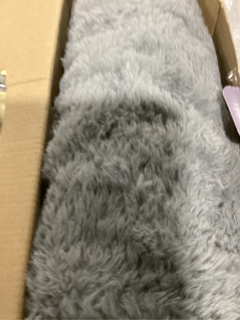 Condition photo showing New/Like New for Heated Blanket Electric Blanket,Cozy Faux Rabbit Fur & Soft Flannel Warm Heater Throw Blanket with 5 Fast Heating Levels &10Hours Auto-Off Over-Heat Protection?50" x 60" (Grey)