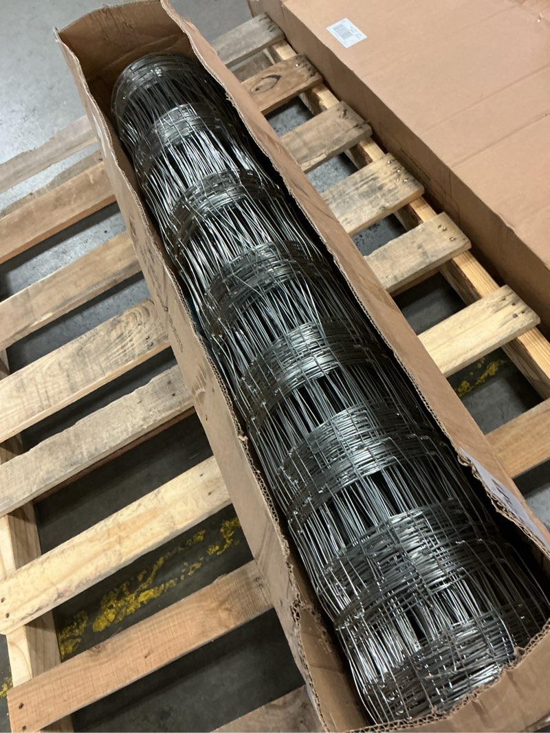 Condition photo showing New/Like New for Cattle Fence 4ft x 328ft - Heavy Duty Galvanized Wire Fence & Chain Link Fence for Hog, Goat, Sheep & Deer; Ideal As Goat Fencing, Deer Fence, Yard Protection & Livestock Cattle Panel