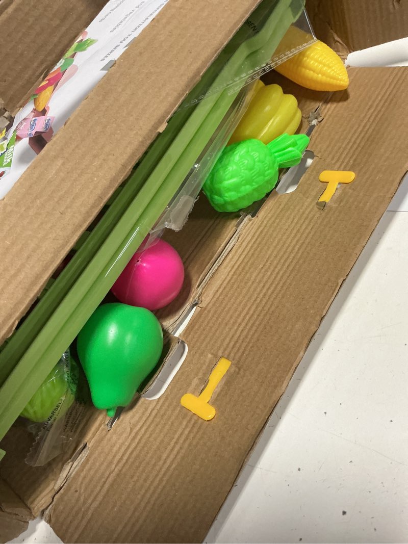 Condition photo showing Good Condition for deao kids shopping cart trolley for groceries toddlers 65 food fruit vegetables pretend play food role play educational toy play kitchen toys store playset (green)