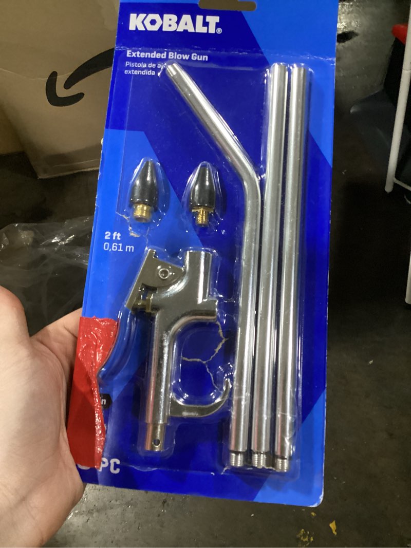 Condition photo showing As Is for kobalt extended blow gun