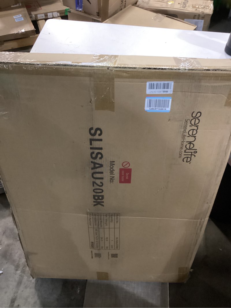 Condition photo showing New/Like New for SereneLife Portable Sauna Box for Home, Steam Tent with Extra Large 4L Steamer - Includes Folding Chair, Remote Control w/ 9 Heat Levels for in-Home Spa - 2.9' x 2.9' x 5.9' Black - Steam