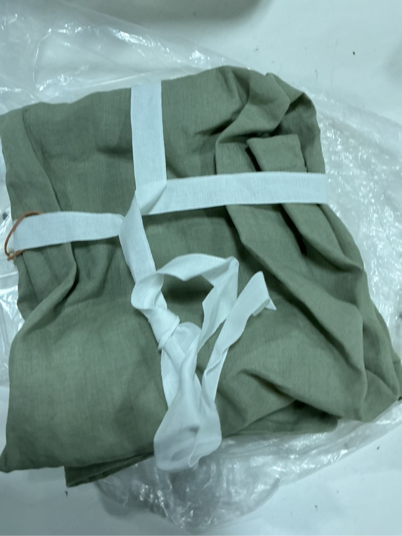 Condition photo showing As Is for european linen euro sham, euro, willowleaf