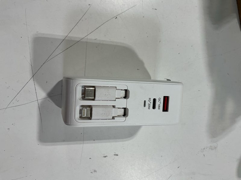 Condition photo showing Good Condition for superone retractable iphone charger, 4-port usb c charger block, iphone chargers fast charging with usb c & apple cable, wall chargers for iphones 17/16/15/14/13/12/11 series, pad, samsung, pixel 1 type-c & apple cables white