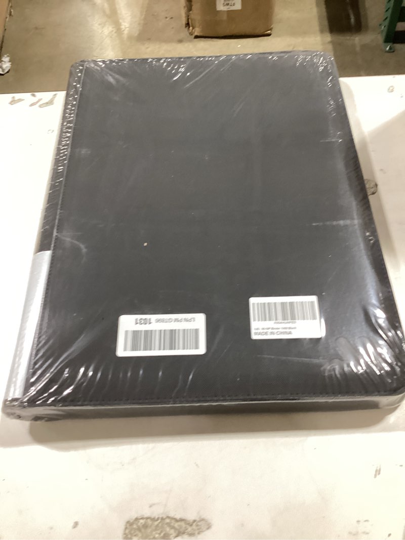Condition photo showing New/Like New for card binder 16 pocket,trading card binder holds up to 1408 cards with 44 sleeves,zipper card holder album compatible with tcg/sports cards-black 16 pockets 1408 black