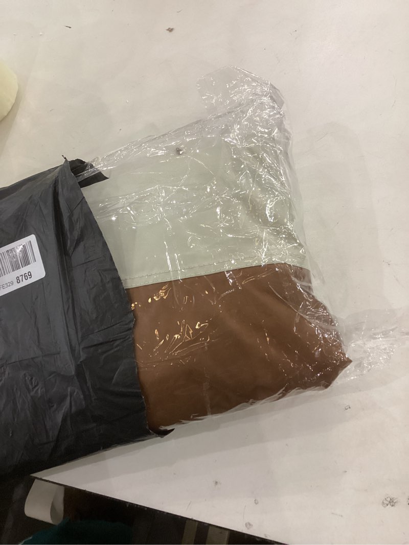 Condition photo showing New/Like New for 3-Seater Outdoor Furniture Covers Waterproof,76"Wx32"Dx31"H Inches Outdoor Couch Cover, Heavy Duty Patio Furniture Covers,Beige&Brown 76"Wx32"Dx31"H Sofa Covers