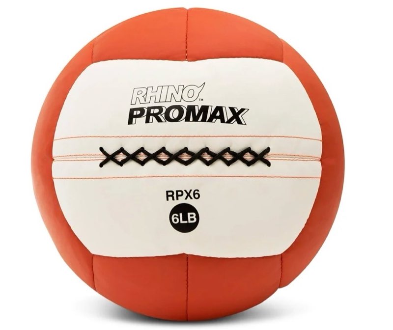 Champion Sports RPX6 Rhino Promax Slam Balls, 6 lb, Soft Shell with Non-Slip Grip, Medicine Wall Exercise Ball for Weightlifting, Plyometrics, Cross Training, & Home Gym Fitness