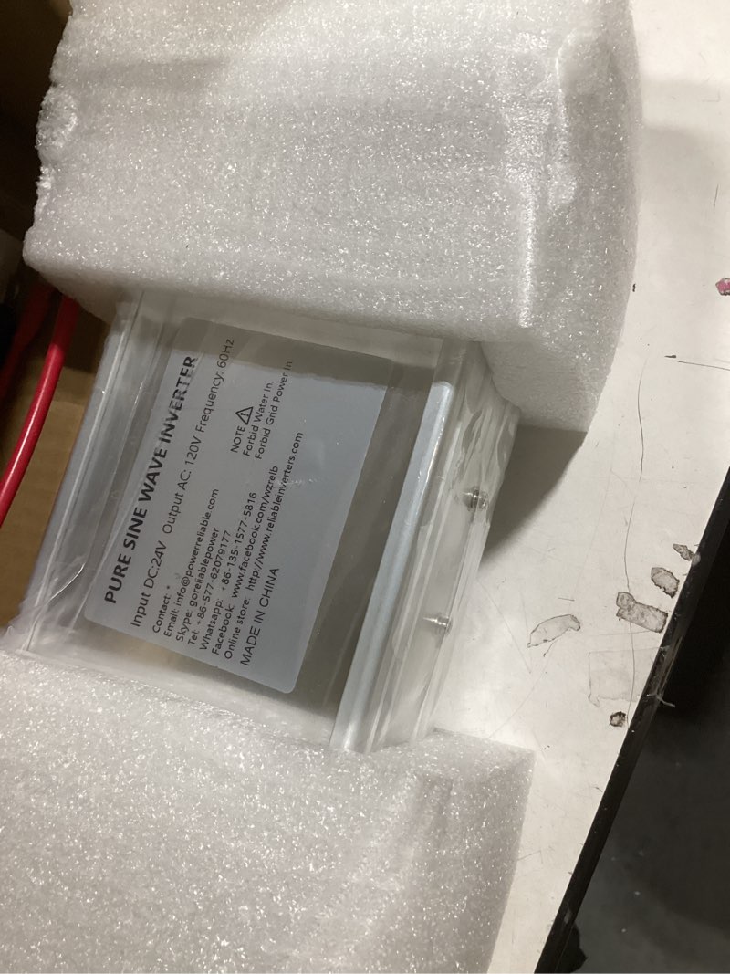 Condition photo showing New/Like New for Similar product not like stock photo similar WZRELB 1000W Power Inverter 24V DC to 110V 120V AC,2000W Peak Modified Sine Wave Car Inverter with LED Display,Dual AC Outlets,Soft Starter,Off-Grid Power Converter with High Efficiency up to 90% 1000W 24V
