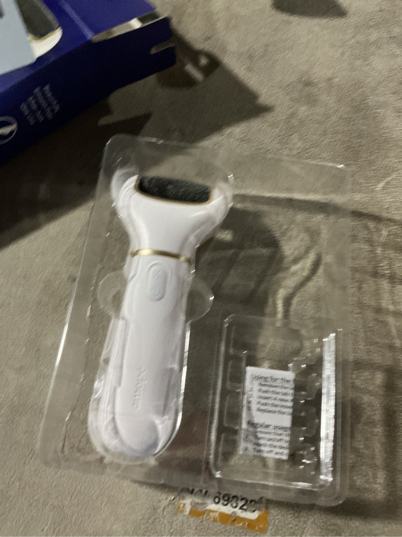 Condition photo showing As Is for Amopé Pedi Perfect Electric Callus Remover Foot File w/ Diamond Crystals, Pedicure Tool for Feet, Removes Hard & Dead Skin, Feet Scrubber & Buffer, Splashproof, w/ Extra Coarse Roller Head, 1 Count