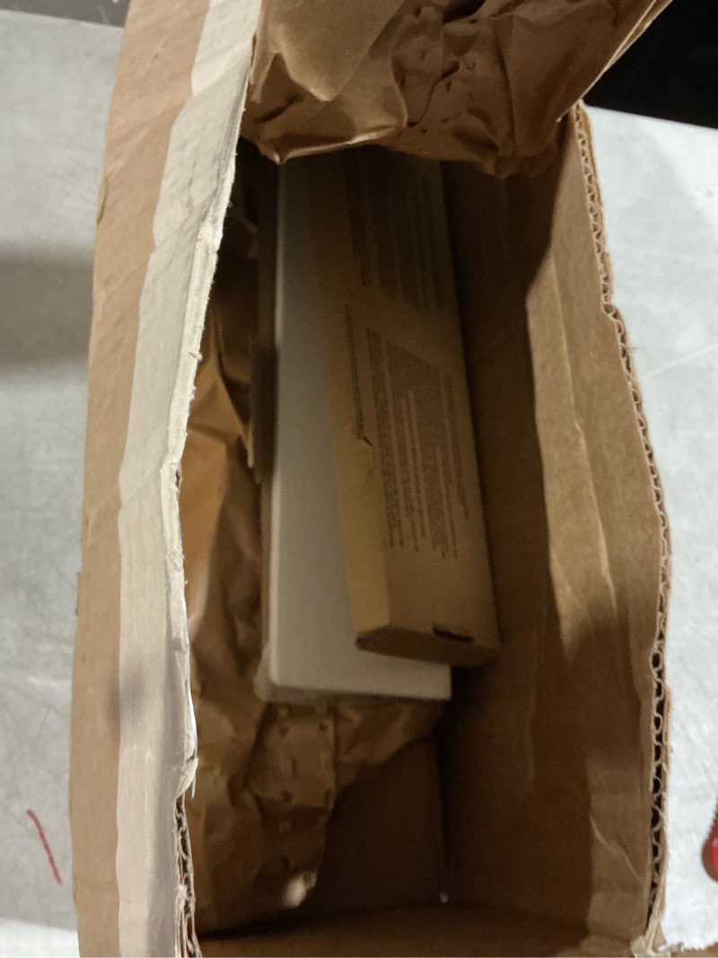 Condition photo showing As Is for Design House 18.3 Inch Universal Cultured Marble Side Splash, White – Design House, 550921 Solid White 18 3/8 in. W x 5/8 in. D Side Splash