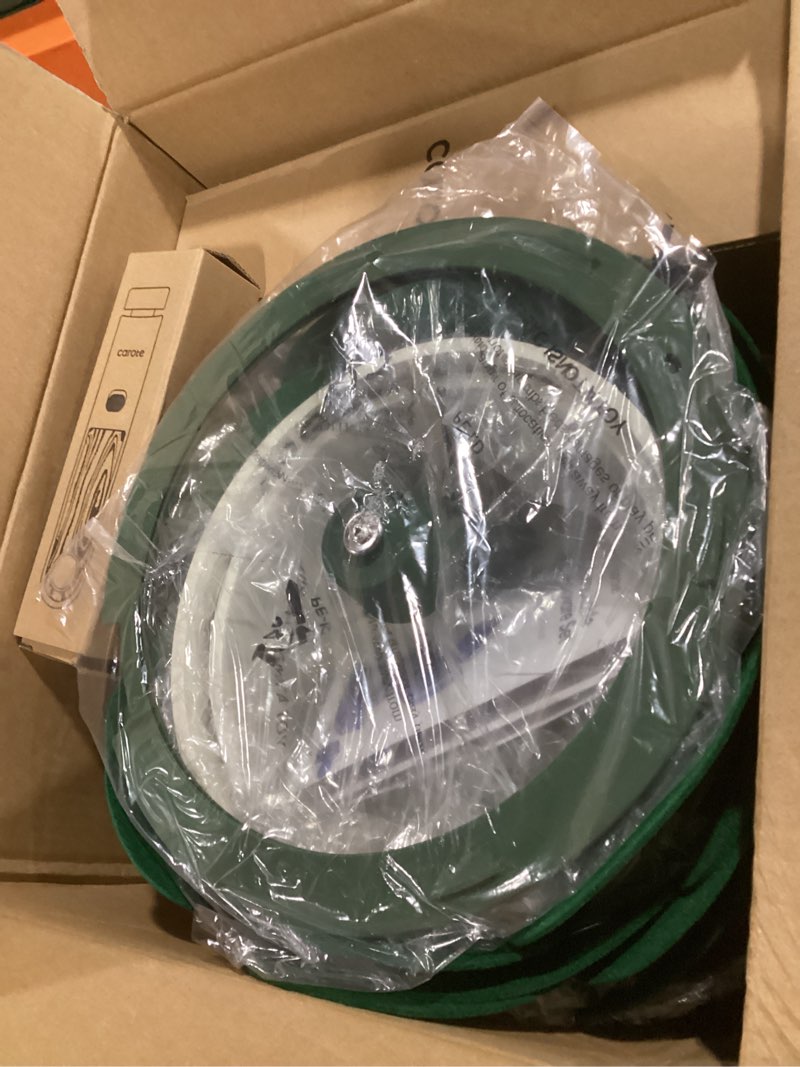 Condition photo showing New/Like New for carote 19pcs ceramic cookware set, pots and pans set non stick, non toxic cookware detachable handle, kitchen cooking set - induction cookware, dishwasher/oven safe, pfas free, green 19 piece green