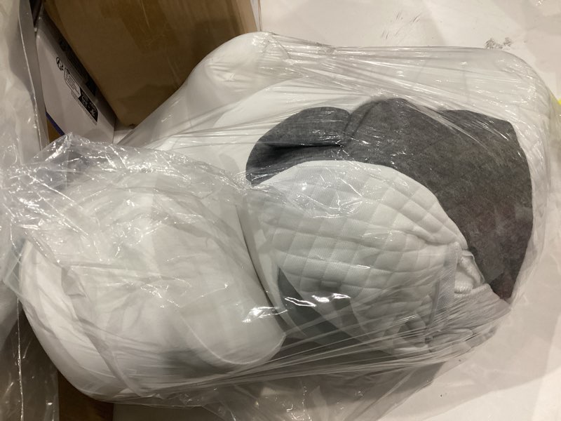 Condition photo showing Good Condition for Side Sleeper Pillows with Arm Holes- Memory Foam Shoulder Pillow for Side Sleepers Neck Support & Rotator Cuff Pain Relief, 2PCS Pillowcase, Ergonomic Knee, Leg, Arm Pillow for Adults (Light Grey)