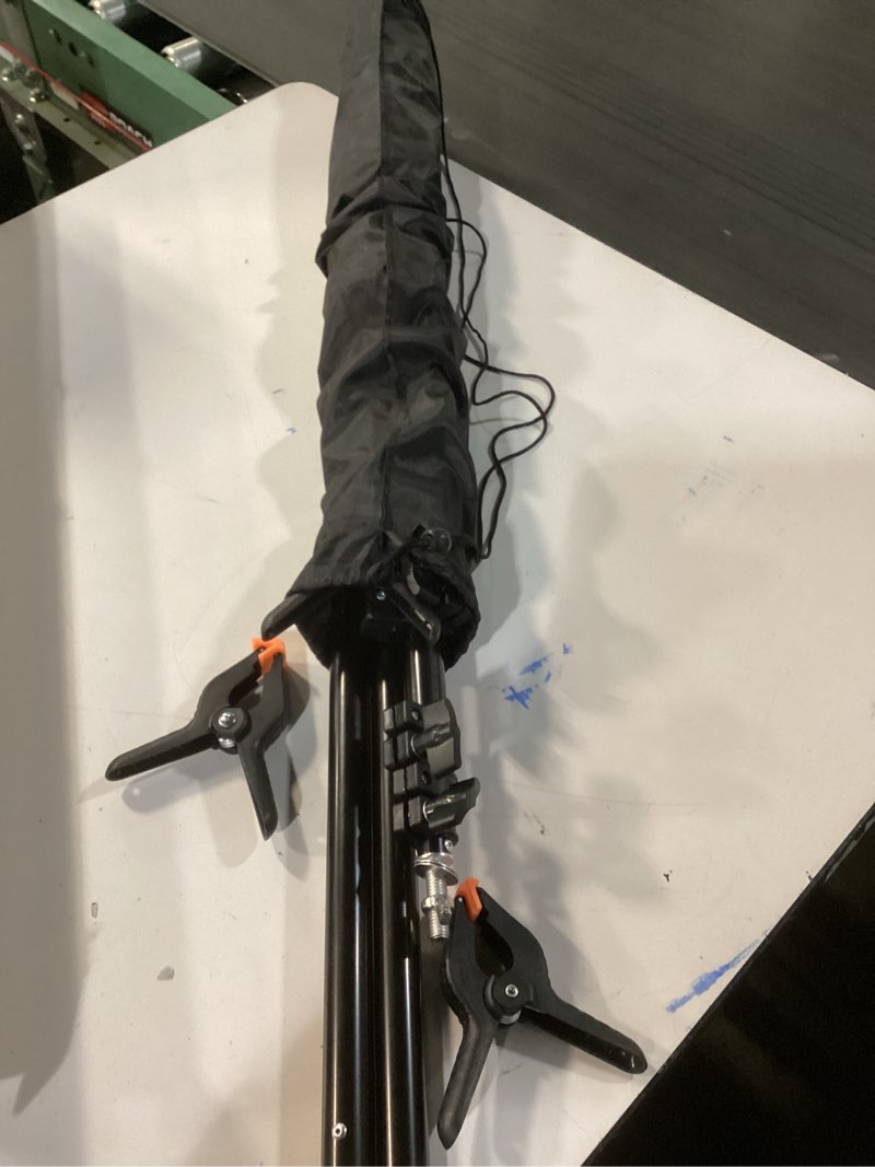 Condition photo showing Good Condition for UTEBIT T-Shape Backdrop Stand Support Kit 6.6x5ft, Adjustable Photo Backdrop Stand with 3 Strong Spring Clamps, Photography Videography Studio Green Screen Backdrop Stand Portable for Parties