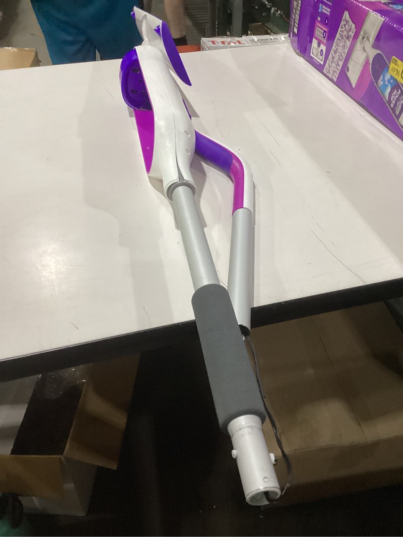 Condition photo showing As Is for damaged swiffer power mop multi-surface kit for floor cleaning  fresh scent