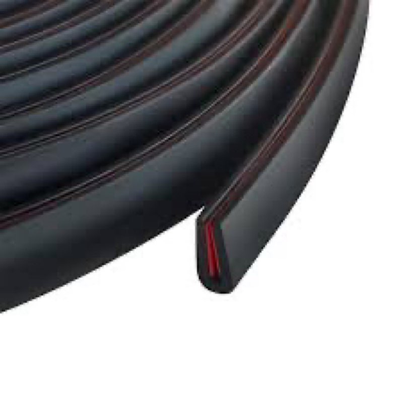 rubber edge trim, self-adhesive rubber edge protector for sheet metal, epdm material, fit 5/16"(8mm), black color, u channel edge trim, total length 20ft