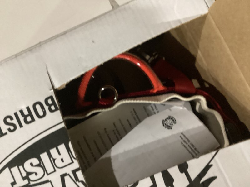 Condition photo showing As Is for Weaver Leather WLC 130 Saddle with Heavy Duty Coated Webbing Leg Straps Medium Red/White