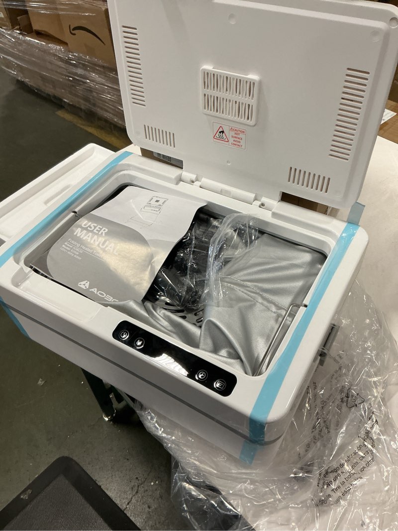 Condition photo showing New/Like New for AAOBOSI Towel Warmer,4 in 1 Heating-Drying-Delaying-Foldable 35L Quick Heating Towel Warmers Portable Towel Heater Dryer for Bathrooms,Spas,12 Level Timer&Auto Shut Off,Great Gift for Loved Ones Grey+black 35L