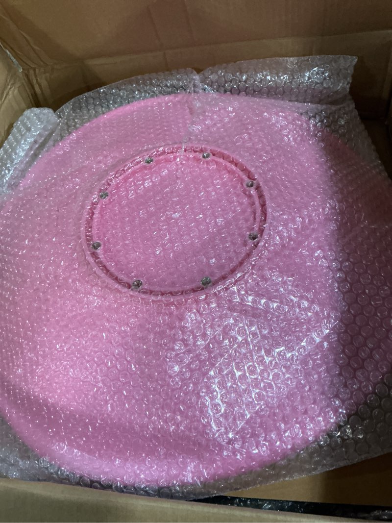 Condition photo showing Good Condition for zhenx spinning chair for autistic kids (ages 3-18) - 220lbs capacity sensory swivel seat - sensory toy for teens with adhd/autism - sit and spin calming gift to improve focus & body balance (pink) pink metal