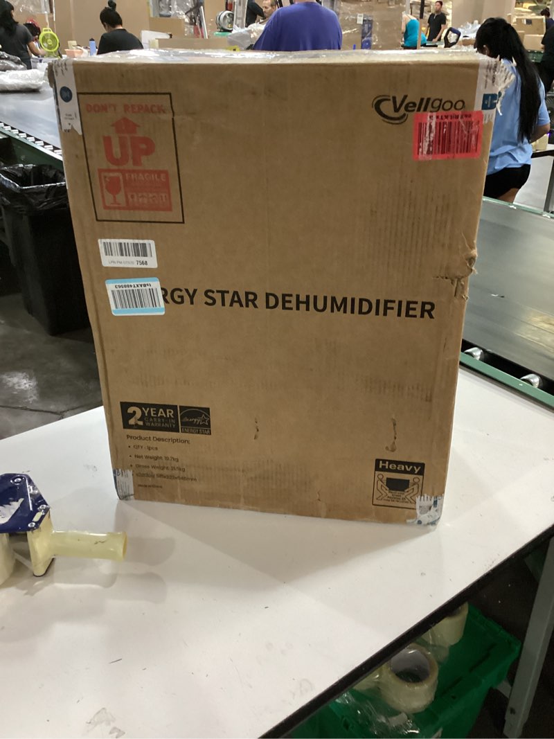 Condition photo showing New/Like New for 5,600 sq.ft most efficient energy star 2024 dehumidifier with pump,vellgoo max 120 pint/d compressor dehumidifier for basement with drain hose, smart humidity control