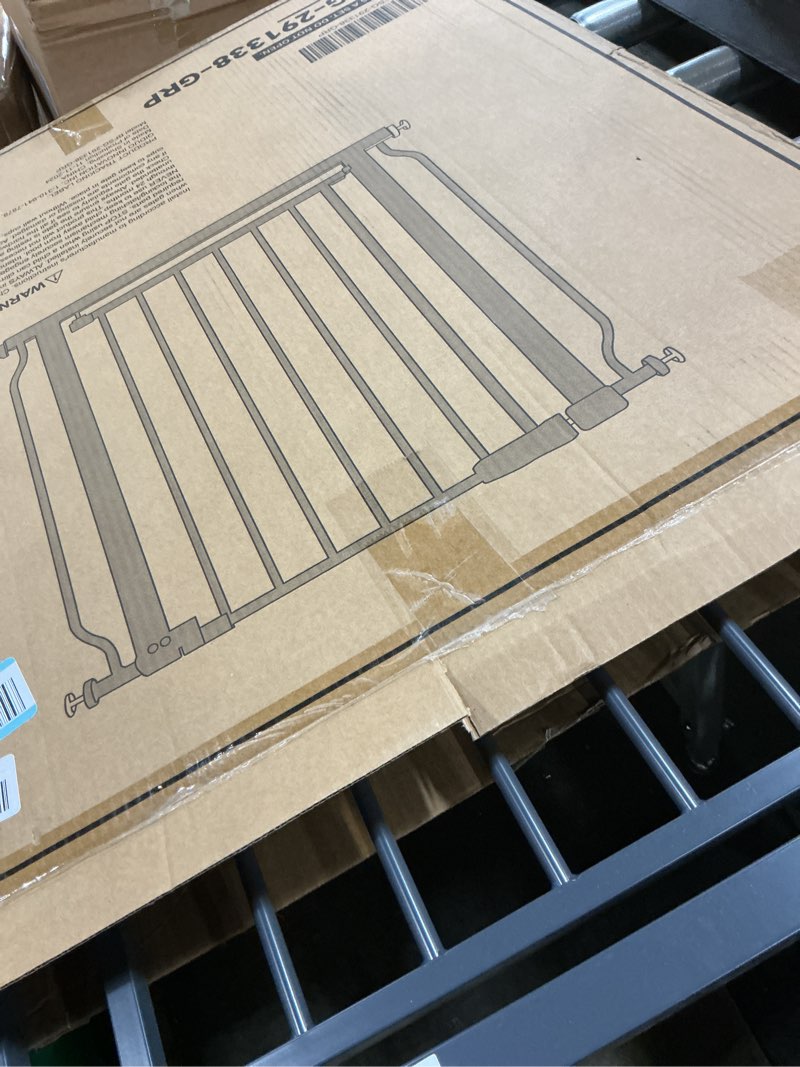 Condition photo showing Good Condition for balancefrom easy walk-thru safety gate for doorways and stairways with auto-close/hold-open features, 30-inch tall, fits 29.1-33.8 inch openings, graphite 30-inch tall, graphite