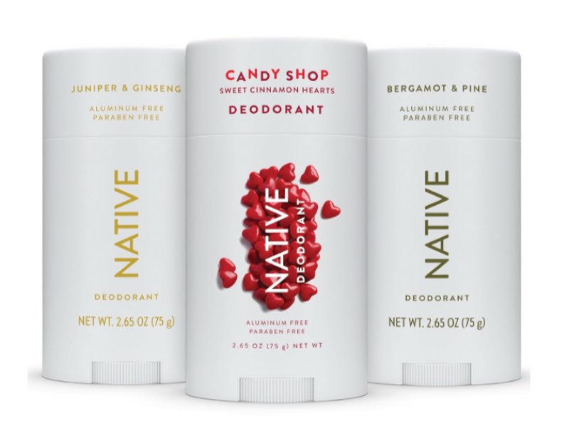 Native Deodorant Contains Naturally Derived Ingredients, 72 Hour Odor Control | Seasonal Scents, Aluminum Free with Baking Soda | Bergamot and pine, Juniper and Genseng , Candy shop - Variety 3 Pk