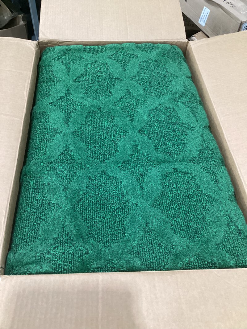 Condition photo showing Good Condition for garland rug garden trellis 6 ft. x 9 ft. indoor/outdoor area rug outdoor waterproof rug for patio, camping rugs, rv, porch, deck, camper, balcony, backyard for high-traffic areas, green green 6' x 9' (rectangular)