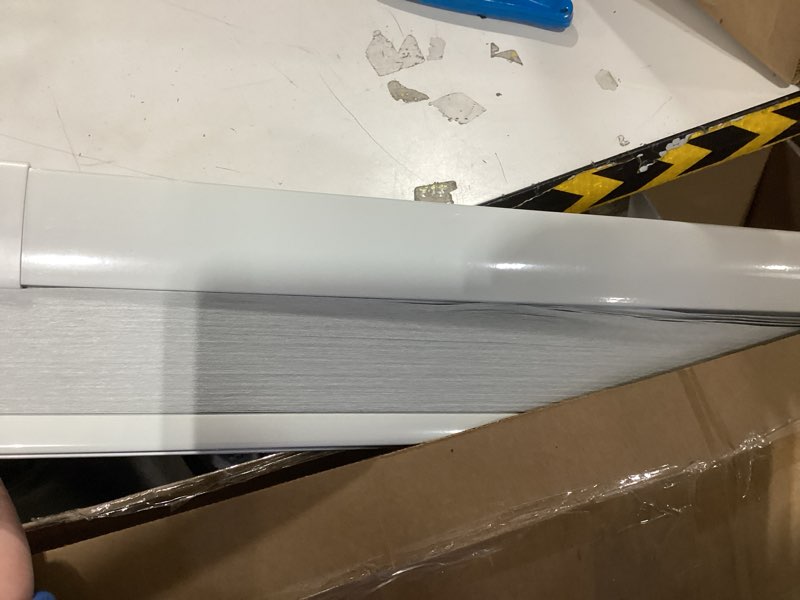 Condition photo showing Good Condition for lazblinds no tools no drill cordless cellular shades, blackout light blocking honeycomb shades for home, thermal insulation blinds for windows, 28" w x 72" h, white blackout-white 28" w x 72" h
