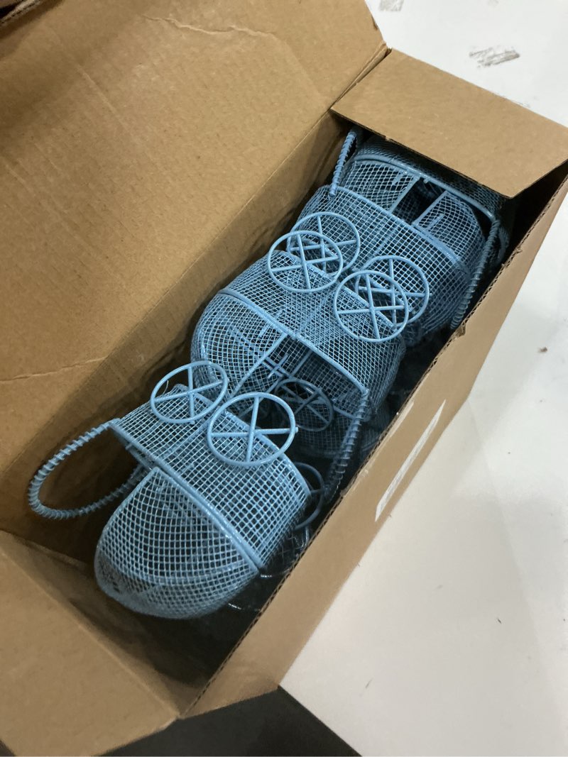 Condition photo showing New/Like New for 24 Pcs Baby Shower Mini Carriage Decoration Blue Metal Wired Fillable Candy Stroller Baby Shower Table Centerpiece for Guest Gender Reveal Wedding Party Favor Gift Blue 24