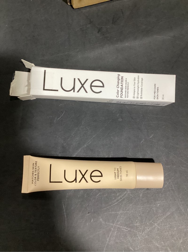 Condition photo showing item condition for Luxe Research Color Changing Foundation for Women – Instantly Adapts to Your Skin Tone – Buildable Light-to-Medium Coverage – 12-Hour Wear – Natural Dewy Finish (Medium Dark)