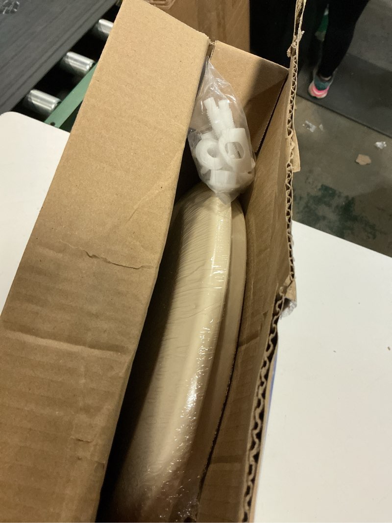 Condition photo showing New/Like New for highcraft b4tspr round plastic toilet seat slow close ? easy remove, bone round plastic bone