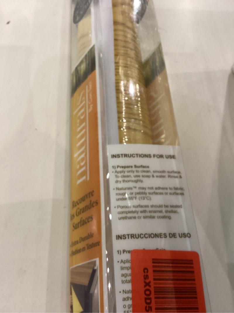 Condition photo showing As Is for Con-Tact Brand Naturals Premium Heavy Duty Decorative Self-Adhesive Surface Covering, 24" x 180", Araya