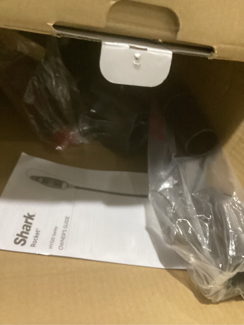 Condition photo showing Good Condition for shark hv322 rocket pet plus corded stick vacuum with led headlights, xl dust cup, lightweight, perfect for pet hair pickup, converts to a hand vacuum, with (2) pet attachments, bordeaux/silver rocket deluxe w/ headlights
