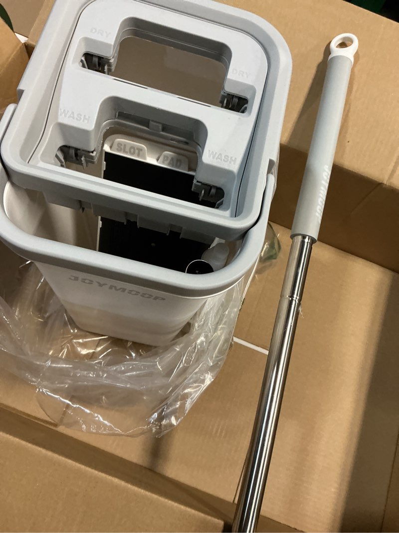 Condition photo showing Good Condition for JOYMOOP Hands-Free Self-Cleaning Microfiber Mop and Bucket Set with Wringer for Home, Floor Cleaning Mops and Wall Cleaner, for Hardwood Floors, Tile