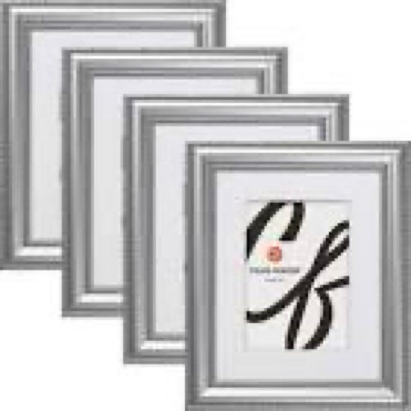 Drennon Metal Picture Frame Set with Mat (Set of 4)