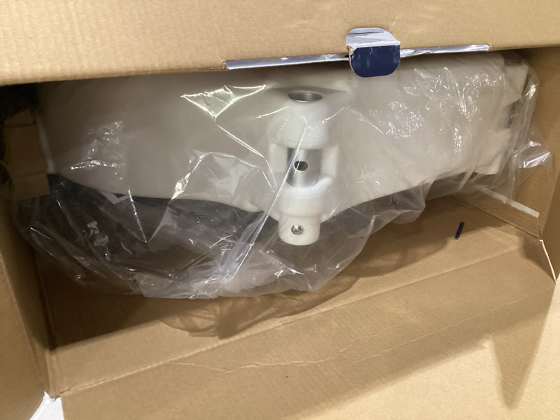 Condition photo showing As Is for Drive Medical 2-in-1 Raised Toilet Seat with Removable Padded Arms - Elevated Bathroom Safety Support - Secure Locking Attachment - Easy Height Assistance - Durable Plastic Construction Standard