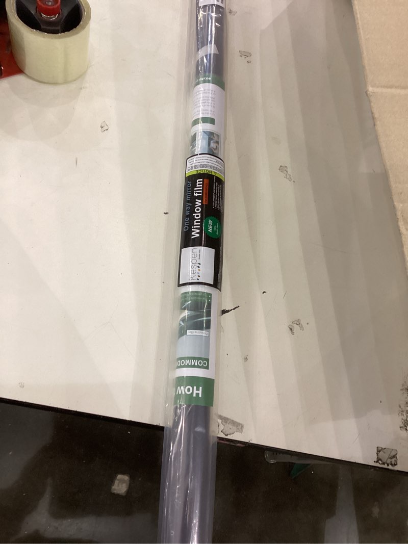 Condition photo showing New/Like New for KESPEN Window Film One Way Daytime Privacy Heat Control Anti UV Non-Adhesive Reflective House Window Tint for Home and Office, Black-Silver, 35.4 Inch X 8.2 Feet Black-silver 35.4 Inch X 8.2 Feet