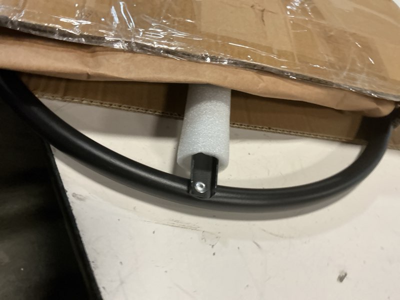 Condition photo showing Good Condition for frassie 17.7 inch metal chrome office stool foot rest ring, black studio drafting chair footrest ring (black)