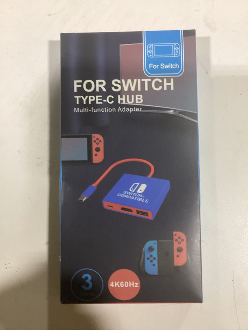 Condition photo showing New/Like New for Switch Dock Switch Docking Station for Nintendo, Portable Switch TV Adapter Support 4K/60HZ Switch TV Mode Compatible Steam Deck/Switch OLED, Travel Dock with HDMI2.0 USB3.0 Port, Not Support Switch 2