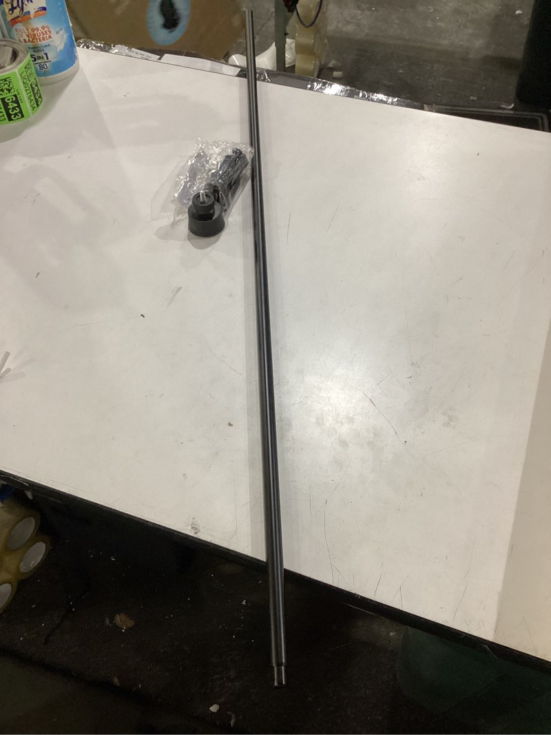 Condition photo showing Good Condition for stockton 48-86 inch adjustable curtain rod set, 5/8 inch diameter in distressed black distressed black 48-86 inch