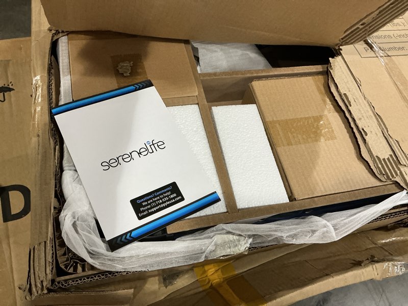 Condition photo showing New/Like New for SereneLife 58in Powered Air Hockey Table Upgraded 700mA 12v, Inline Power Switch, Battery Free Digital LED Score Board, Full-Size Arcade Style for Home Game Room 2 Pucks 2 Pushers Standard