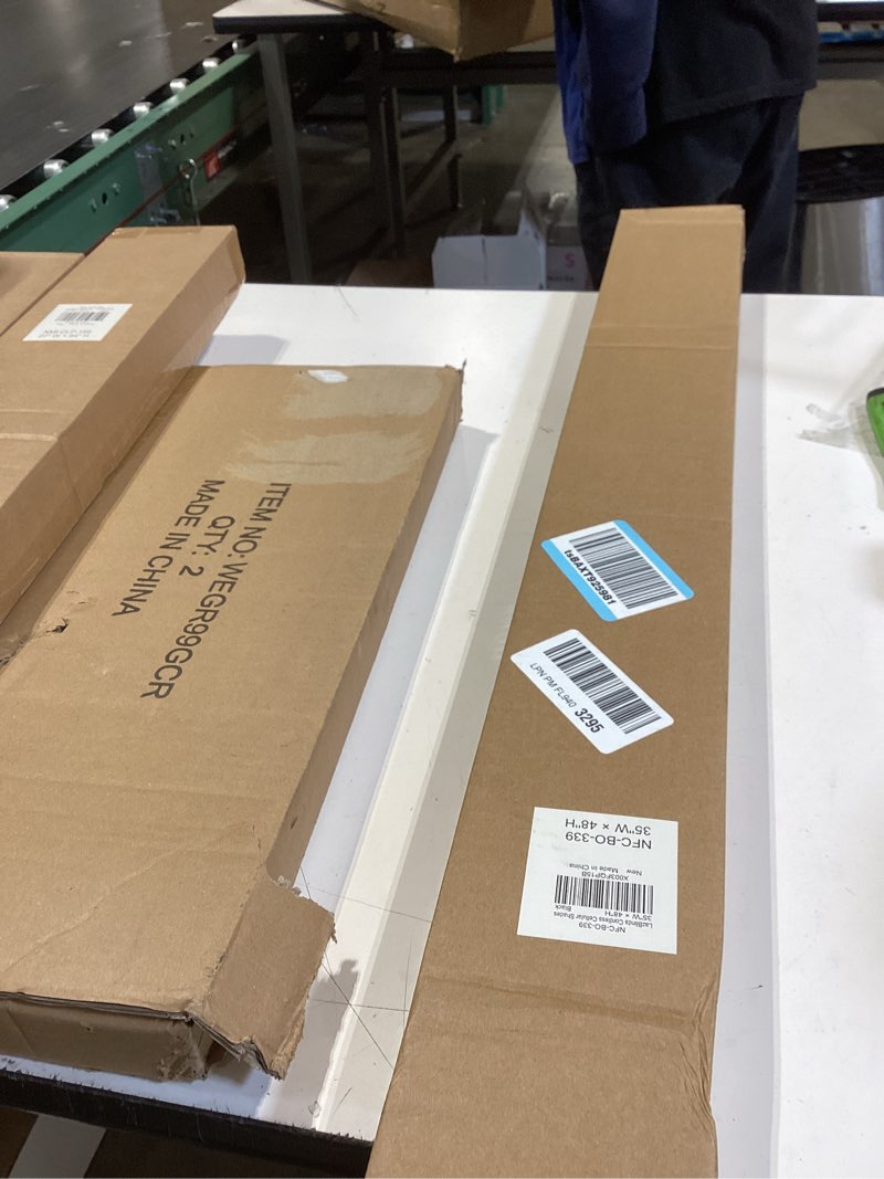 Condition photo showing New/Like New for lazblinds cordless cellular shades, no tools no drill blackout honeycomb shades pleated blinds for windows, 35'' w x 48'' h, midnight black blackout-midnight black 35'' w x 48'' h