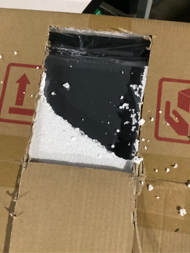 Condition photo showing New/Like New for Delma Arched Mirror Full Length,Standing Mirror Full Body,Large Floor with Stand for Wall Entryway Door Bedroom Bathroom Living Room Black Frame 56"L x 15"W